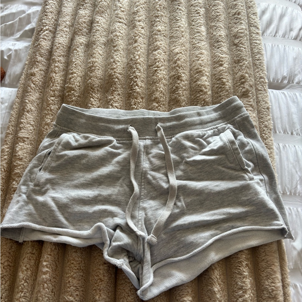 Zara Gray Athletic Shorts with Elastic Waistband
